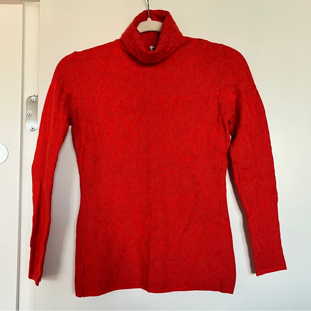 Missoni Bright Red Turtleneck - Small